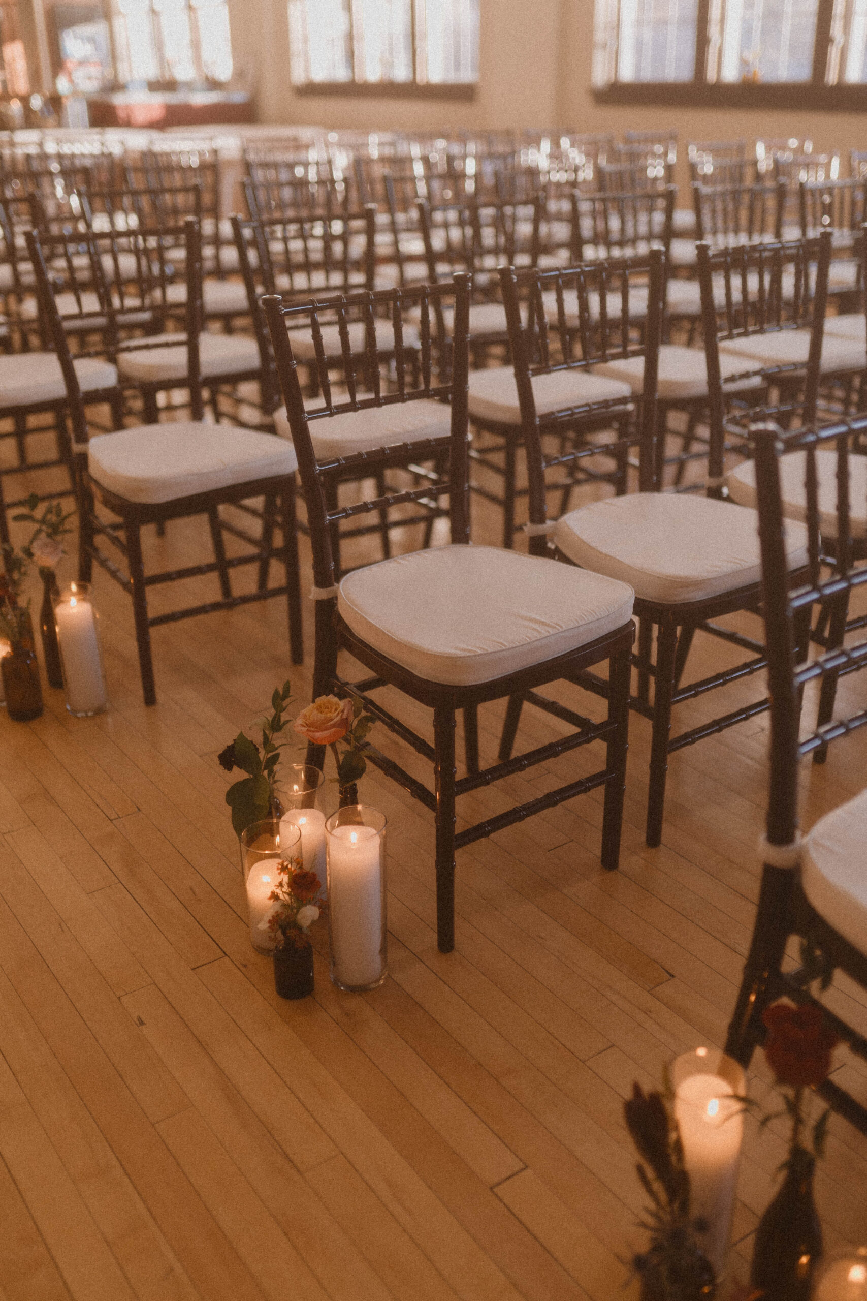 Aisle Flowers & Candles